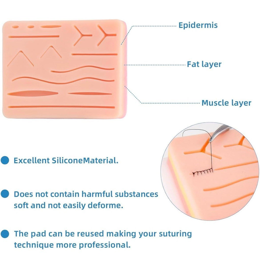 Beginner Series Suture Practice Pad (3 Layered - Skin, Fat, Muscle)